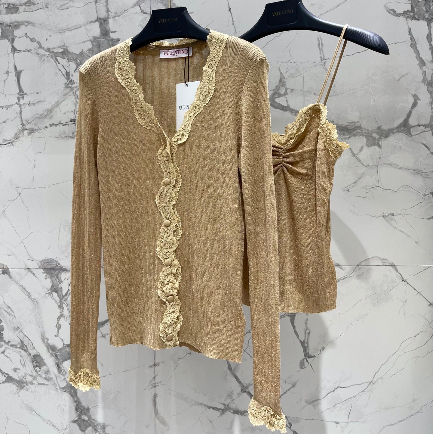 VALENTINO 26S CAMISOLE & CARDIGAN SET 158