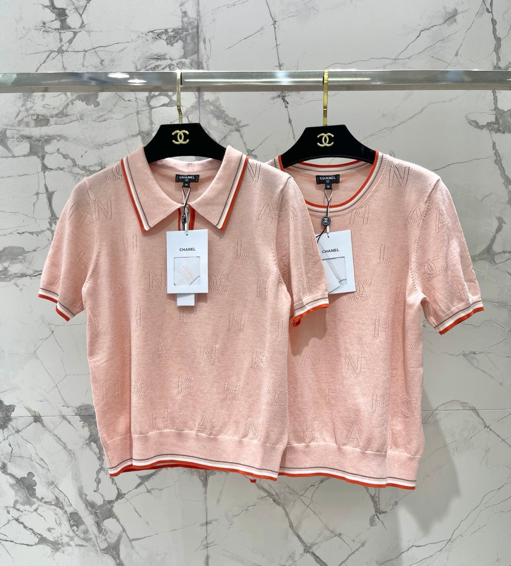 CHANEL 26S SHORT-SLEEVED KNIT SHIRT STYLE 1164