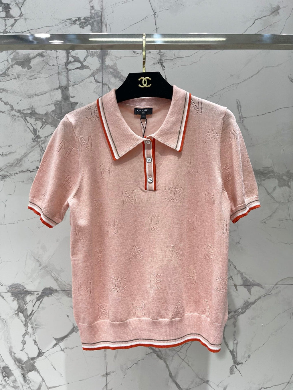 CHANEL 26S SHORT-SLEEVE KNIT POLO STYLE 1179