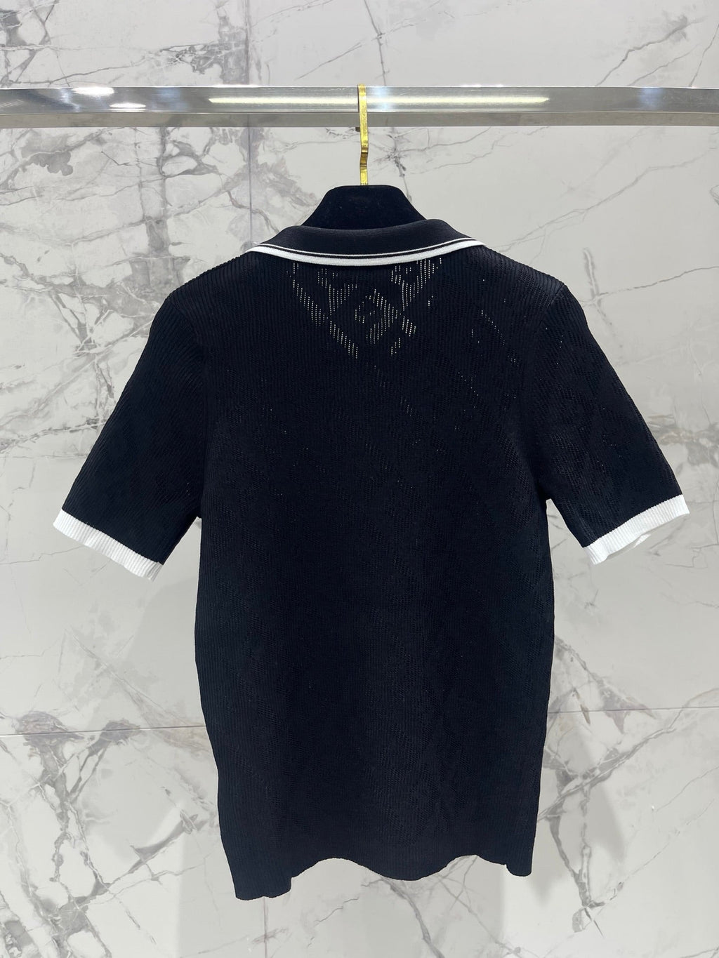 CHANEL 26S SHORT-SLEEVE KNIT POLO STYLE 1176
