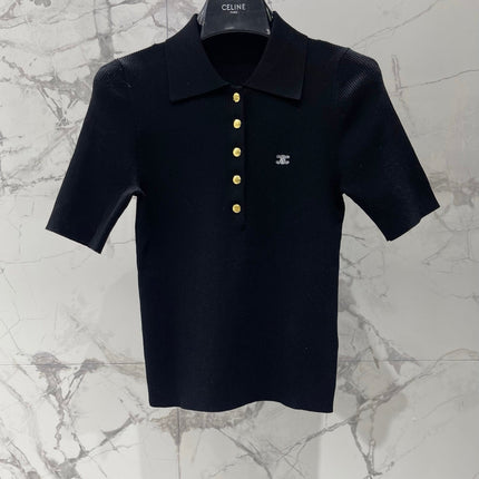 CELINE 26S SHORT SLEEVE KNIT SHIRT 304