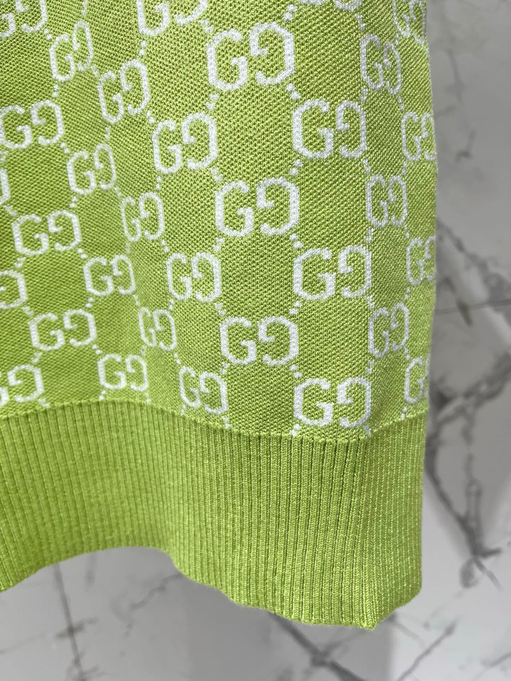 GUCCI 26S SHORT-SLEEVE KNIT POLO SHIRT 471