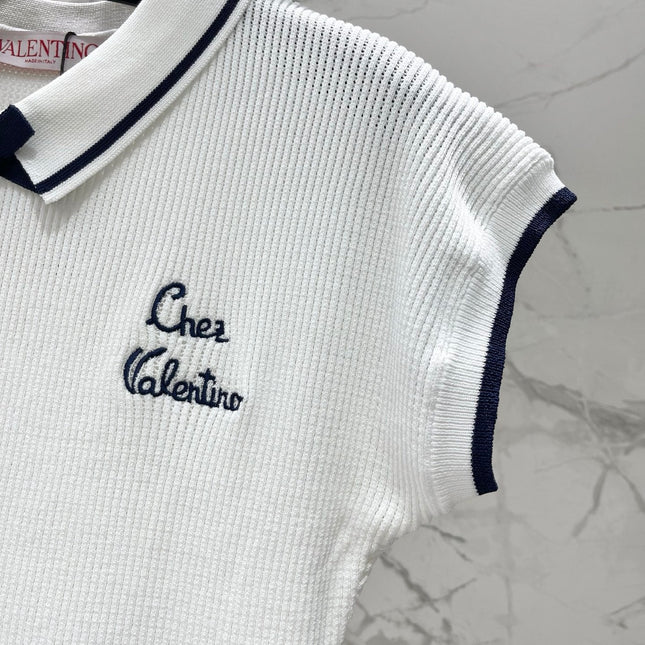 VALENTINO 26S SHORT-SLEEVE POLO MINI DRESS 458