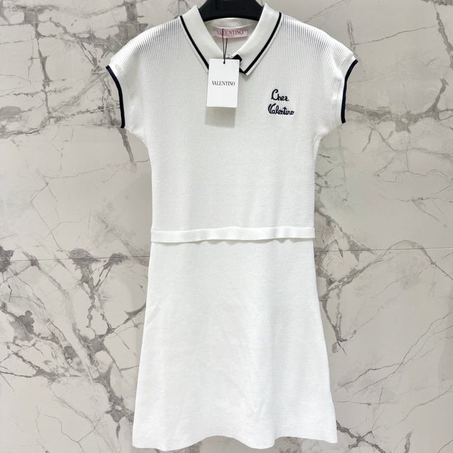 VALENTINO 26S SHORT-SLEEVE POLO MINI DRESS 458