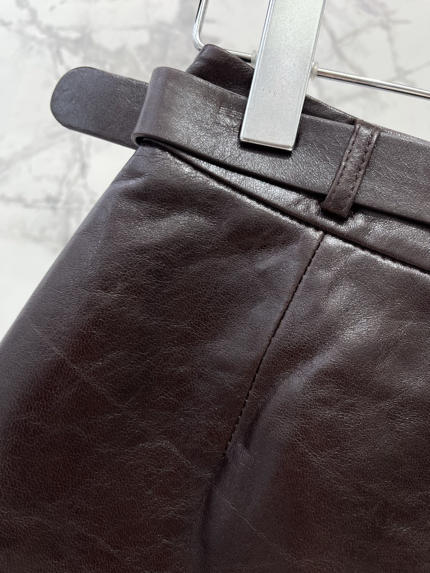 CELINE 26S LEATHER SHORTS 423