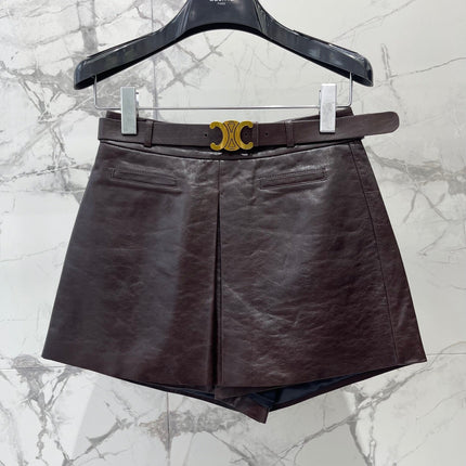 CELINE 26S LEATHER SHORTS 423