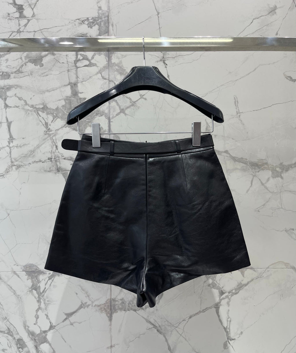 CELINE 26S LEATHER SHORTS 422