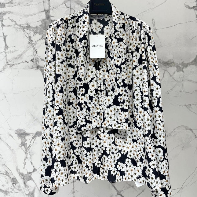 VALENTINO 26S LONG-SLEEVE PRINTED SHIRT 433
