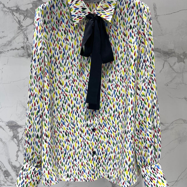 VALENTINO 26S LONG-SLEEVE PRINTED SHIRT 432