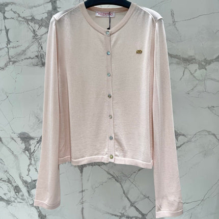 VALENTINO 26S ROUND-NECK KNIT CARDIGAN 394