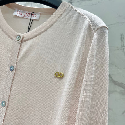 VALENTINO 26S ROUND-NECK KNIT CARDIGAN 394