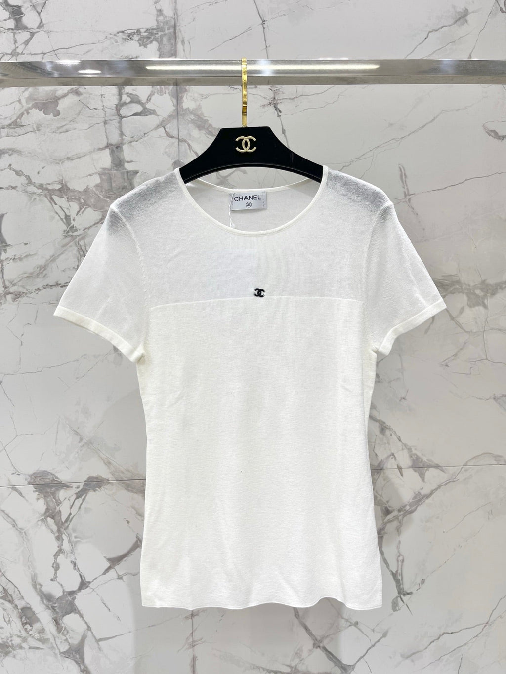 CHANEL 26S SHORT-SLEEVE KNIT TOP 1320
