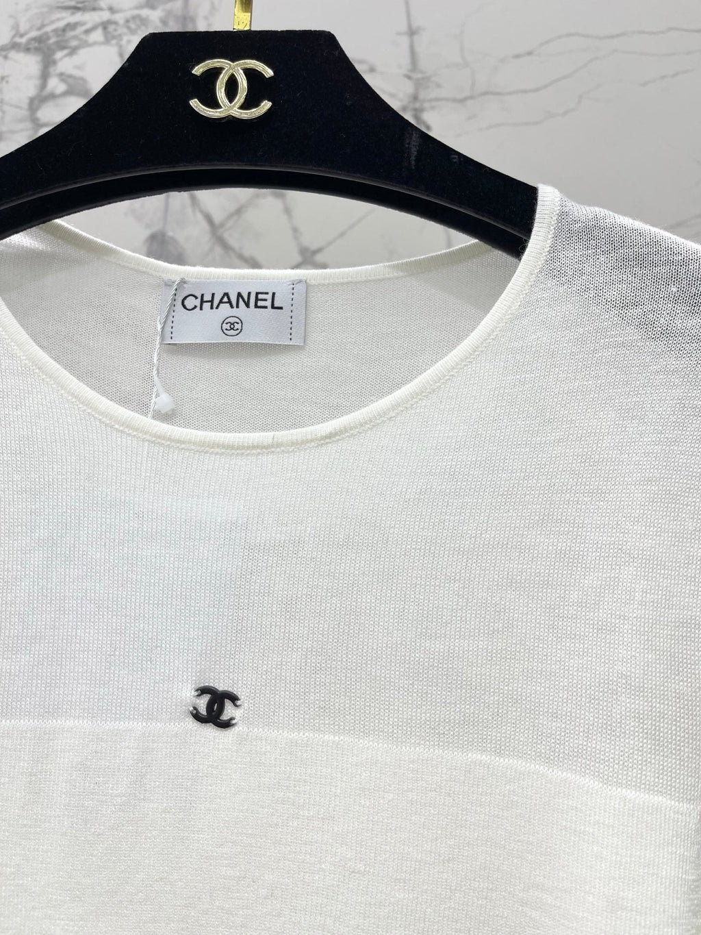 CHANEL 26S SHORT-SLEEVE KNIT TOP 1320