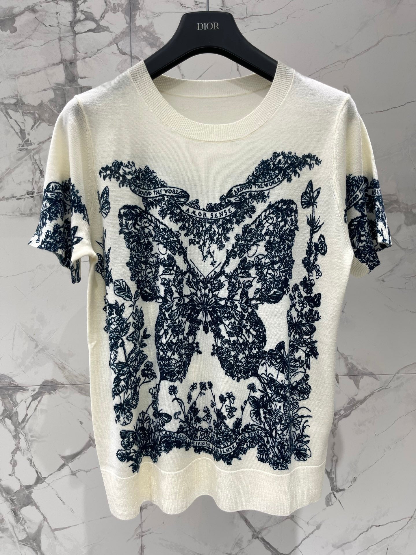 DIOR 26S SHORT-SLEEVE CREWNECK SWEATER 1318