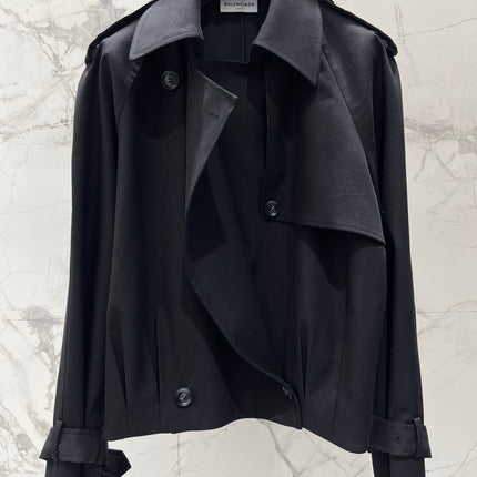 BALENCIAGA 26S CROPPED TRENCH JACKET 328