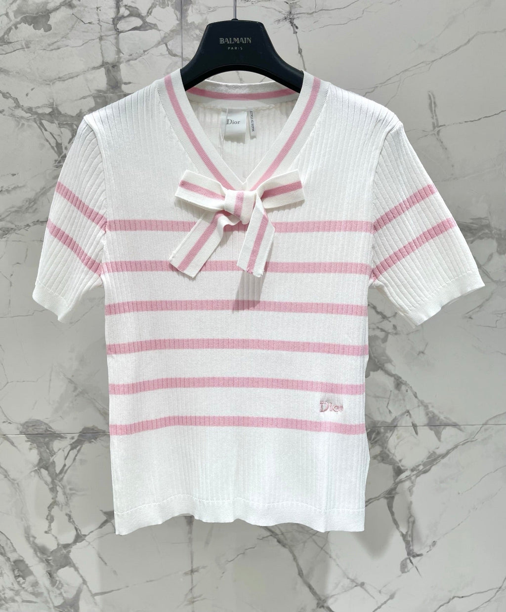 DIOR 26S SHORT-SLEEVE KNIT SWEATER 1329