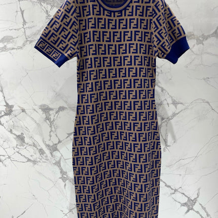 FENDI 26S SHORT-SLEEVE KNIT DRESS 284