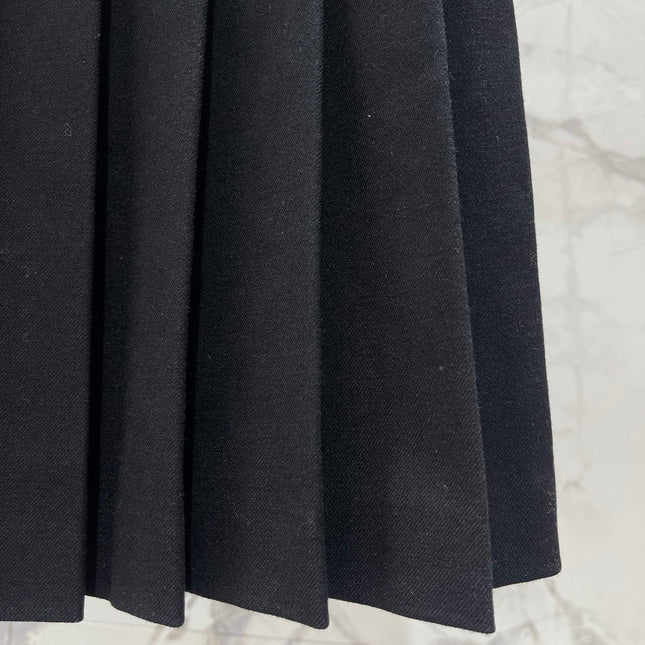 PRADA 26S PLEATED KNIT MINI SKIRT 1076