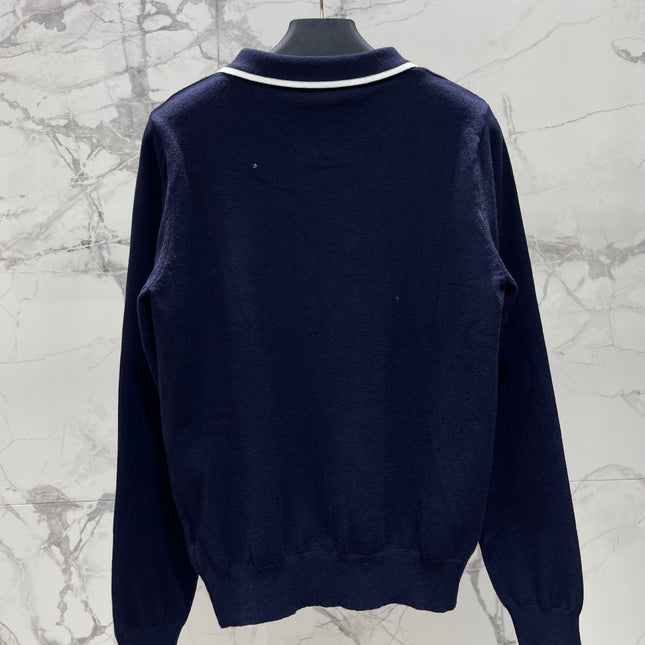 VALENTINO 26S LONG-SLEEVE KNIT POLO SHIRT 354