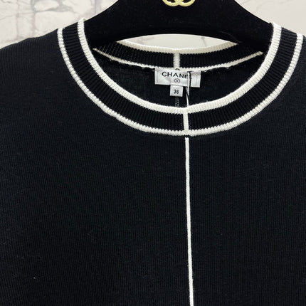 CHANEL 26S SHORT SLEEVE CREW NECK KNIT TOP 1627