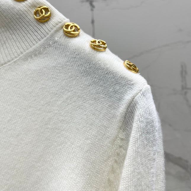CHANEL 26S NECK KNIT SWEATER 1550