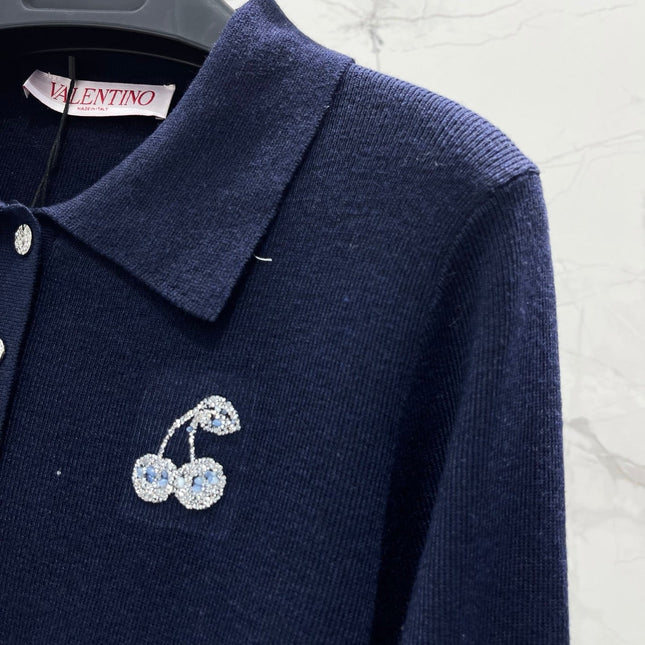 VALENTINO 26S KNITTED POLO SWEATER 328