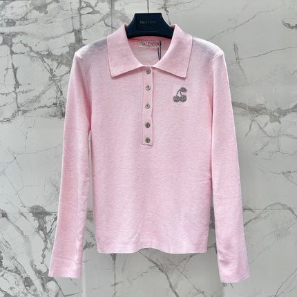 VALENTINO 26S KNITTED POLO SWEATER 329