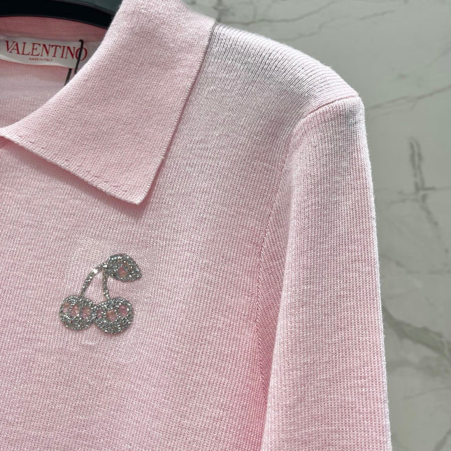 VALENTINO 26S KNITTED POLO SWEATER 329