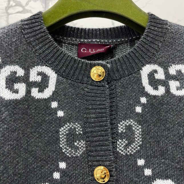 GUCCI 26S CREWNECK KNIT CARDIGAN 569