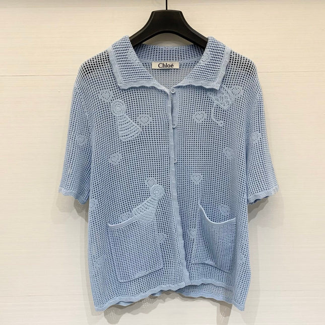 CHLOE 26S SHORT-SLEEVE KNIT TOP STYLE 67