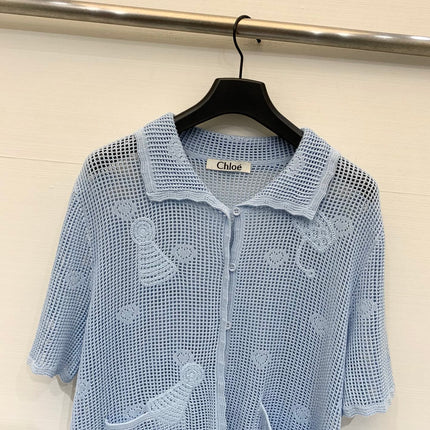 CHLOE 26S SHORT-SLEEVE KNIT TOP STYLE 67