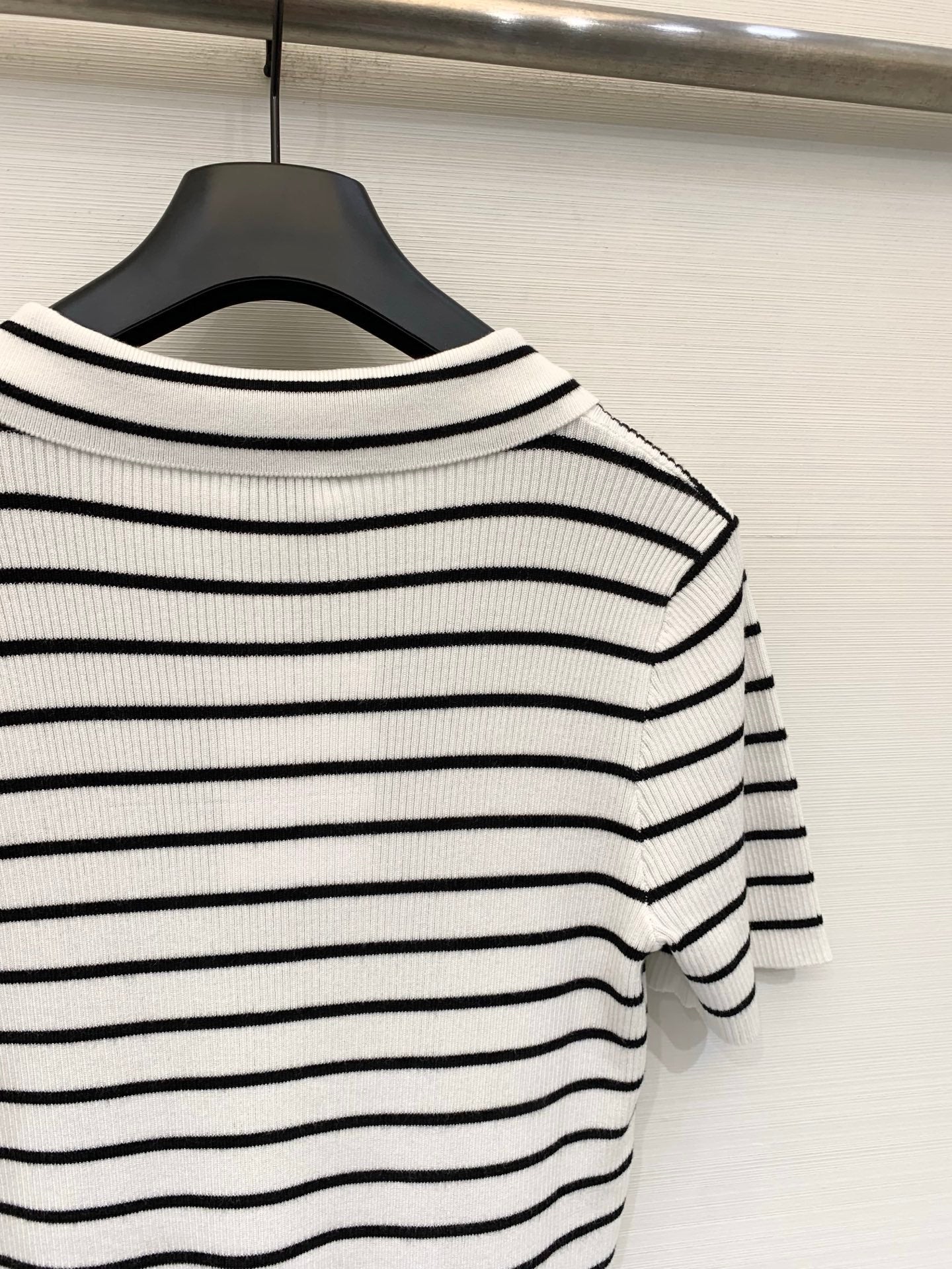 CELINE 26S STRIPED SHORT-SLEEVE POLO SHIRT 488