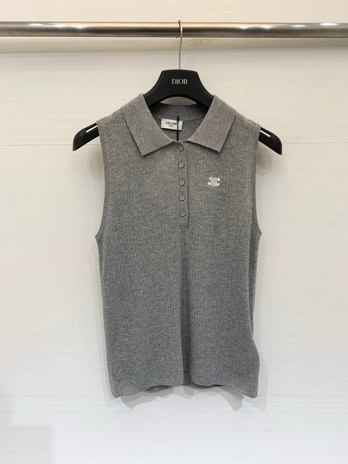 CELINE 26S SLEEVELESS POLO SHIRT 474