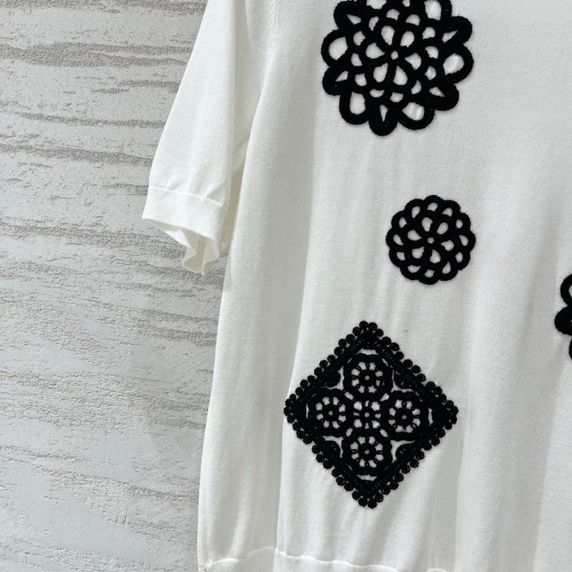 CHLOE 26S SHORT SLEEVE KNIT TOP STYLE 9