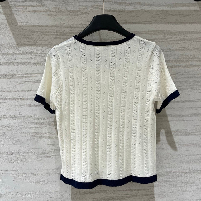CHLOE 26S SHORT SLEEVE KNIT TOP STYLE 6