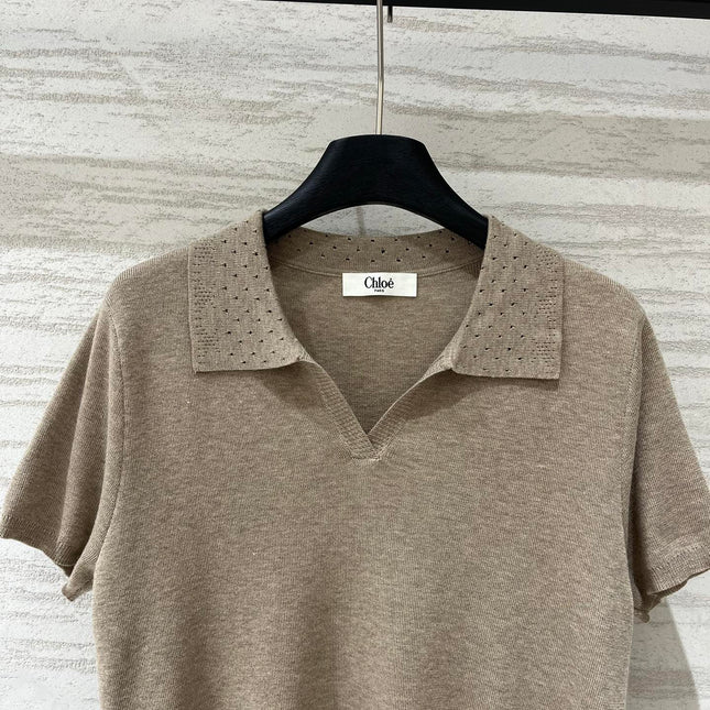 CHLOE 26S SHORT SLEEVE KNIT TOP STYLE 4