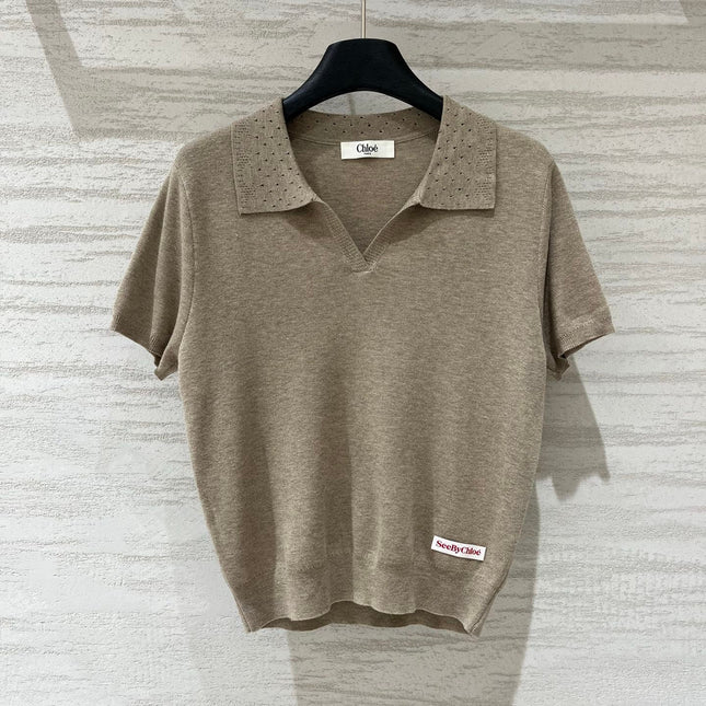 CHLOE 26S SHORT SLEEVE KNIT TOP STYLE 4