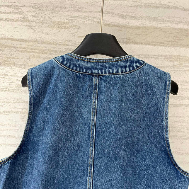 CHLOE 26S COLOR-BLOCK DENIM VEST STYLE 3