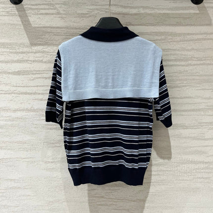 PRADA 26S SHORT-SLEEVE POLO SWEATER 1168