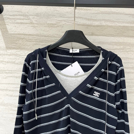 CELINE 26S V-NECK HOODED SWEATER 521