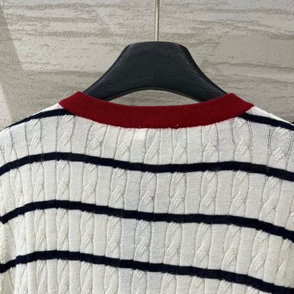 RALPH LAUREN 26S LONG-SLEEVE STRIPED KNIT CARDIGAN 722