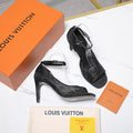 GALA SANDAL 26S 85MM IN BLACK MESH WITH WITH RHINESTONES