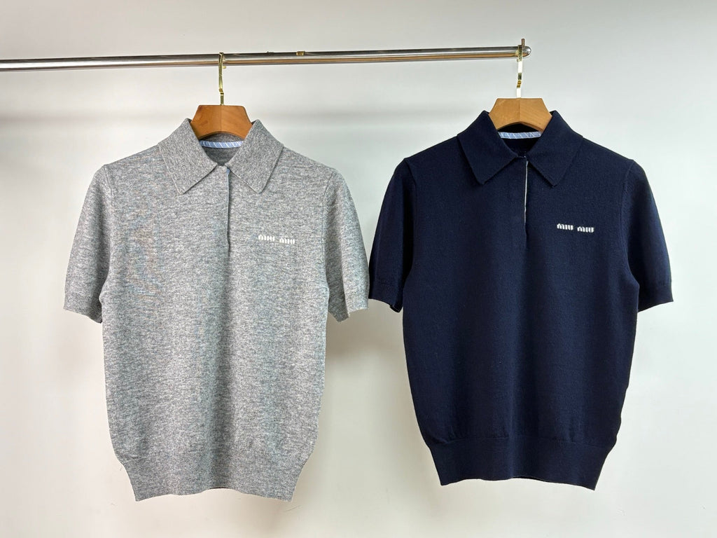 MIUMIU KNITTED POLO SHIRT STYLE 307
