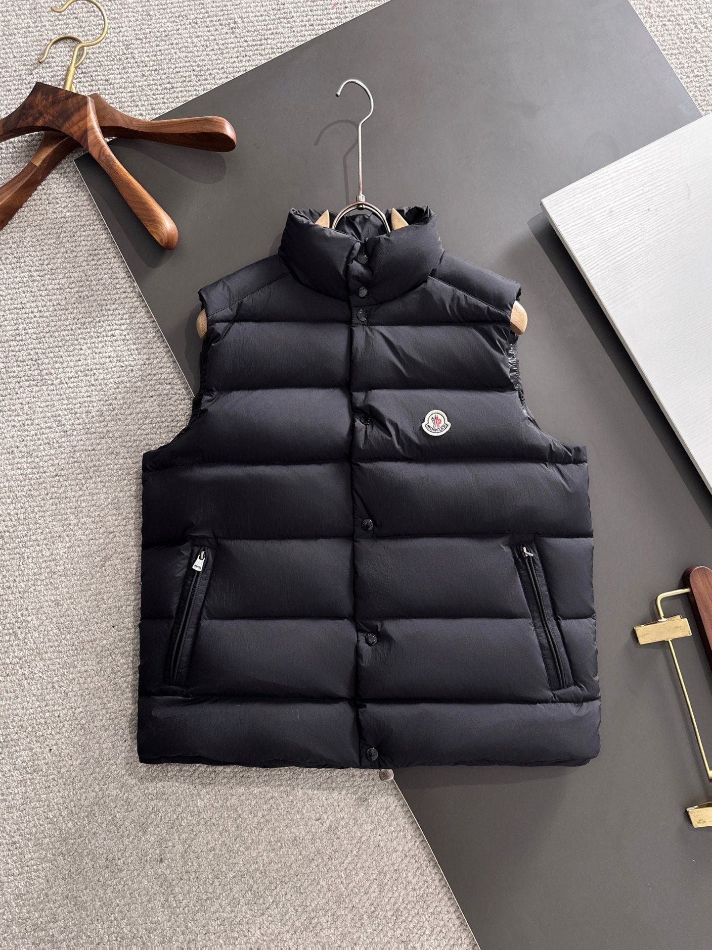 MONCLER CONTRIN DOWN VEST IN BLACK