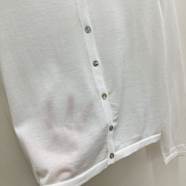 VALENTINO 26S ROUND-NECK KNIT CARDIGAN 400