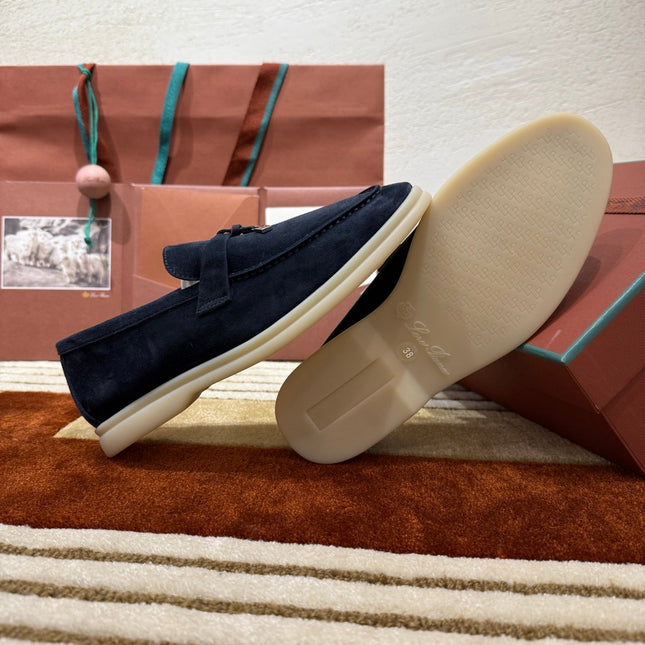 LP SUMMER CHARMS WALK LOAFERS IN NAVY BLUE SUEDE