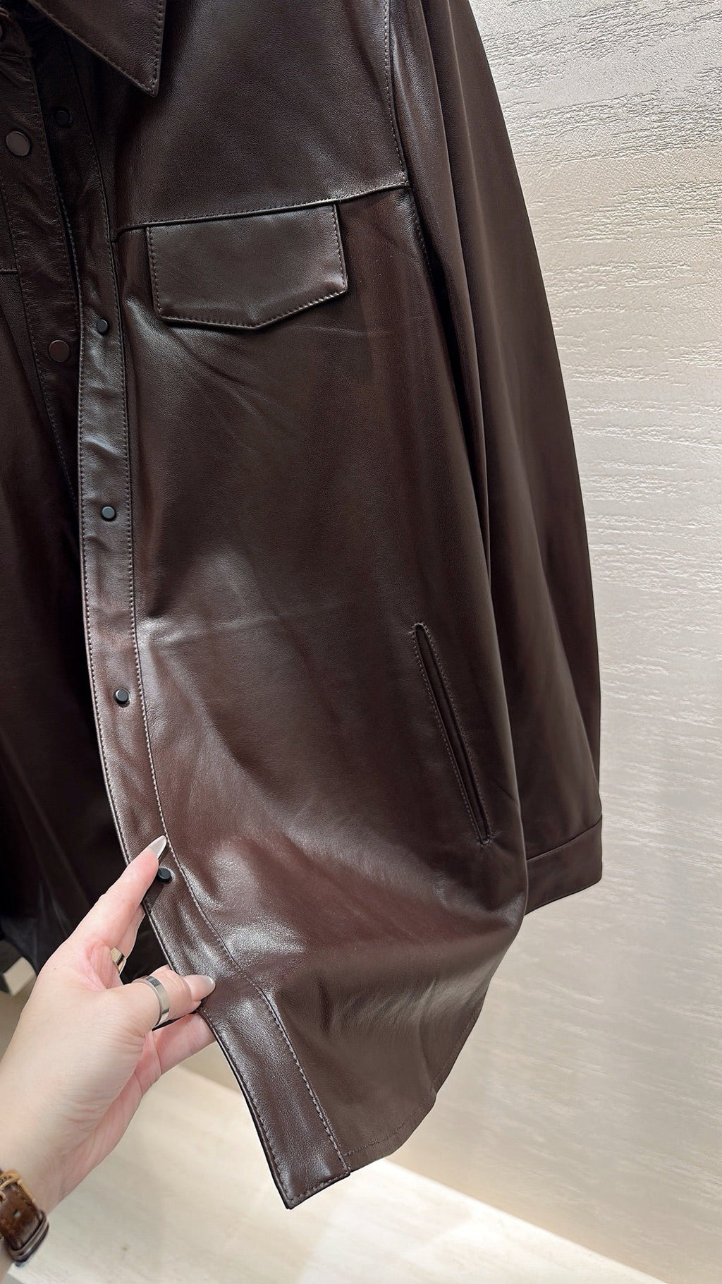 PRADA 25S LEATHER SHIRT JACKET 452