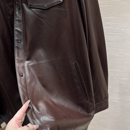 PRADA 25S LEATHER SHIRT JACKET 452