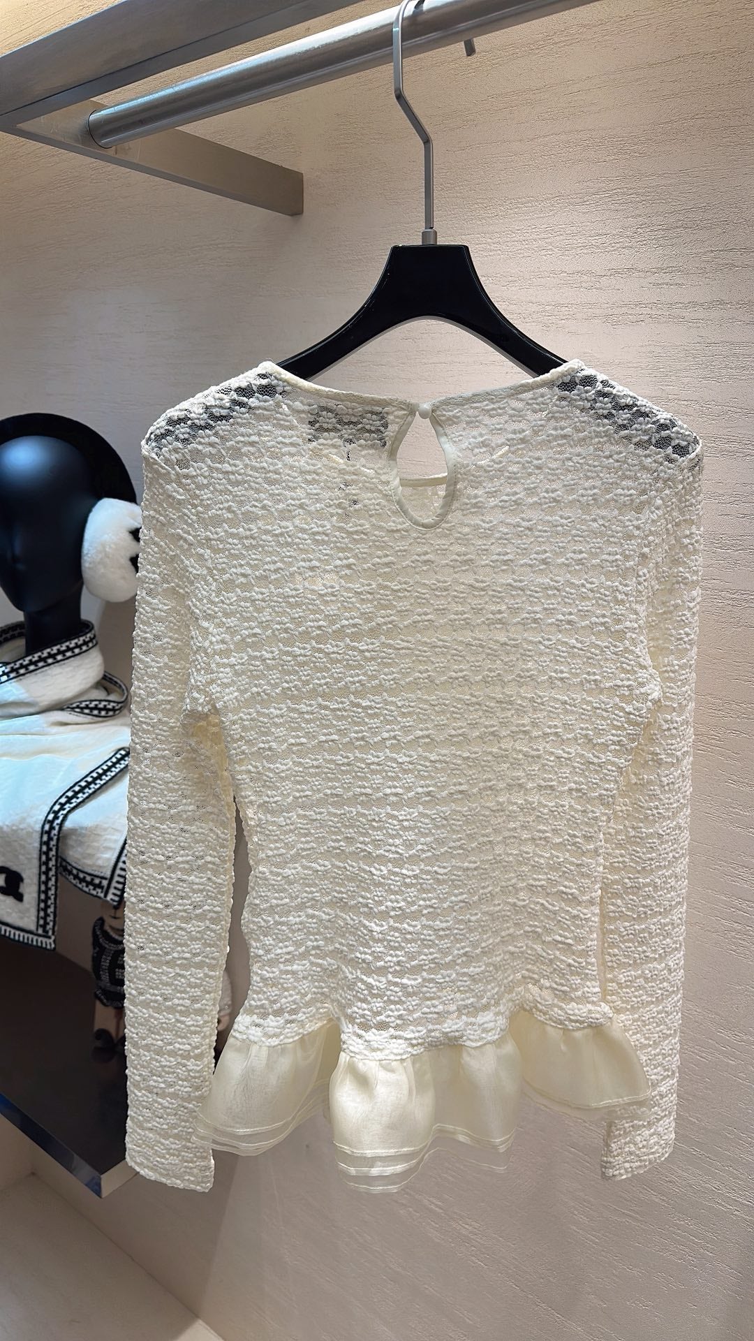 CHANEL 26S SHEER ORGANZA BLOUSE 661