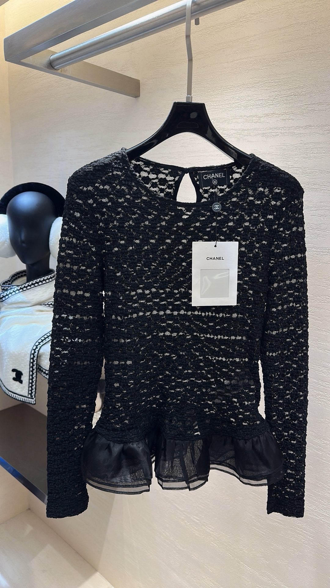 CHANEL 26S SHEER ORGANZA BLOUSE 660